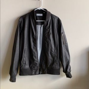 Brown faux leather jacket by Five Four